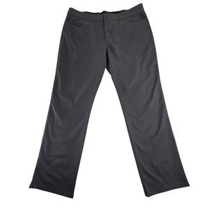Pebble Beach Mens Performance Golf Pants Dark Gray 38x30 Flat‎ Front 5-Pocket
